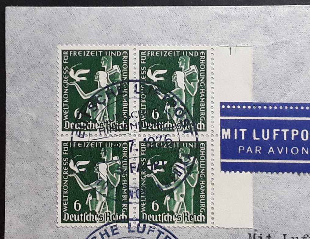 德意志帝國  - 2份Zeppelin文件 - Olimpiafahrt 1936 / 5份北美航行 1936 #2.1