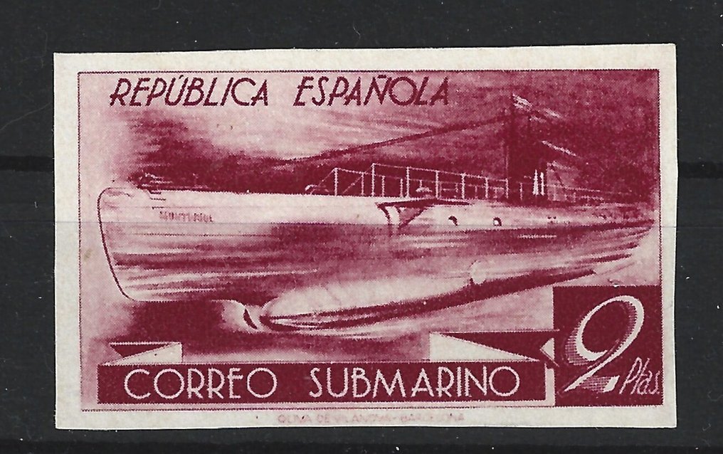 Spanien 1938 - Unterwasserpost SD - Farben geändert - Ed. 775cccs,  776ccas y 776ccds #3.2