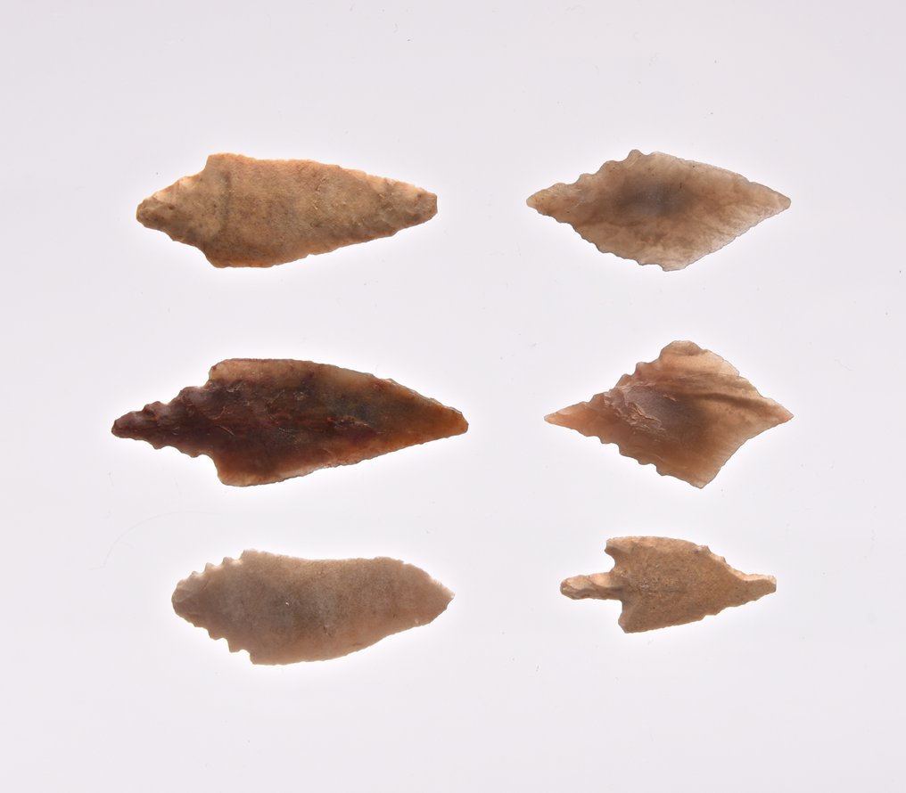 6个新石器时代的箭头 燧石 箭頭  (沒有保留價) #2.1