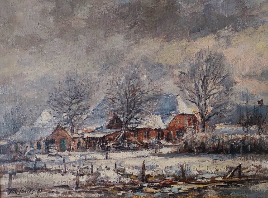 Jos Leurs (1947) - Boerderijen in de winter #1.0