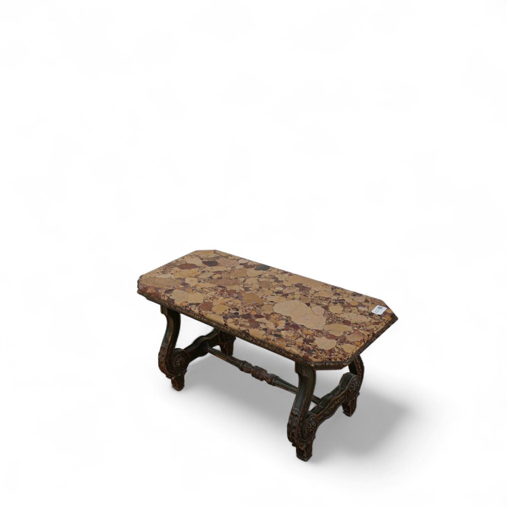 Tavolino da caffè - Legno dorato, Marmo - XIX secolo #2.1