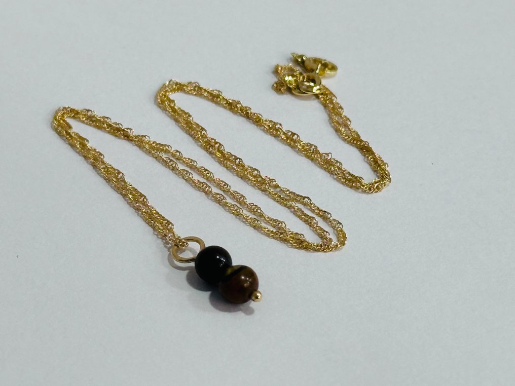 沒有保留價 - 吊墜頸鏈 - 18 克拉 黃金 - 0.25ct. tw. #1.0