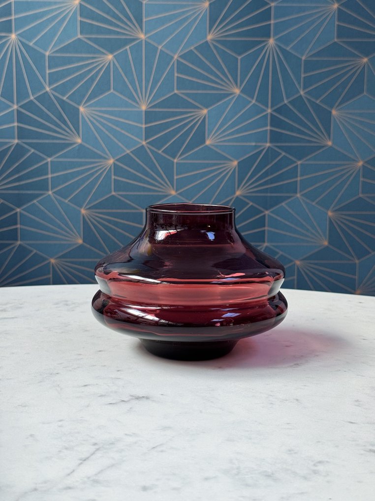 Verrière Doyen - Βάζο -  Λουλουδάκια  - Γυαλί, Αμέθυστος γυαλί - Αρτ Ντεκό #1.0