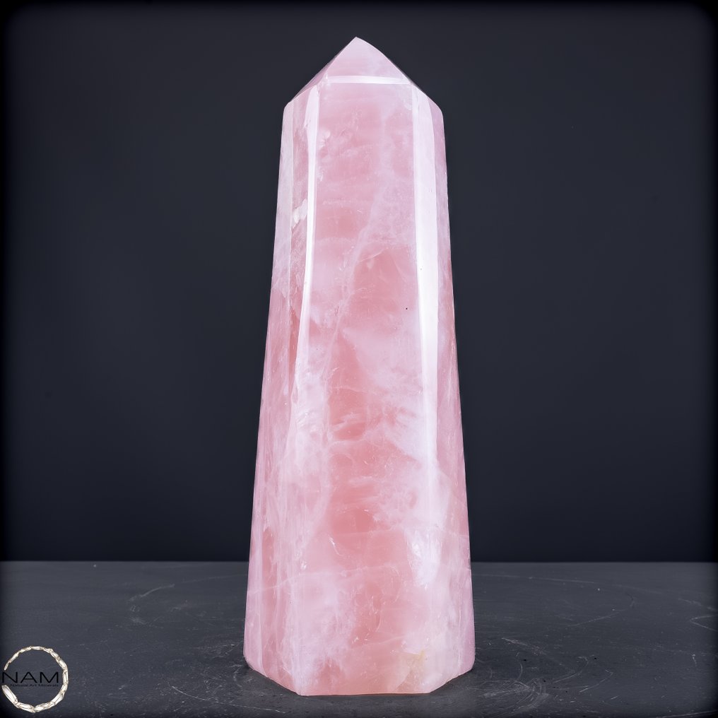 Ροζ χαλαζίας οβελίσκος από τη Βραζιλία Ένα σύμβολο για την αγάπη και την αρμονία.- 1480.82 g #1.0