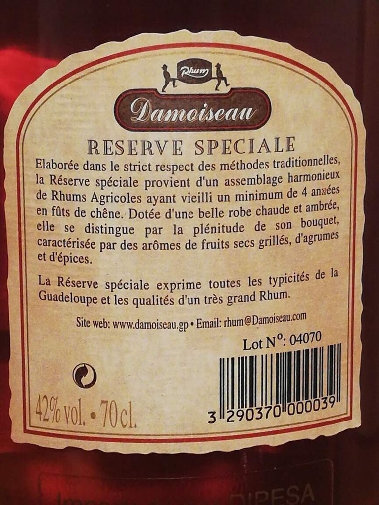 Damoiseau - Réserve Spéciale - Rhum Vieux Agricole Guadeloupe  - b. 2000s - 70cl #3.2