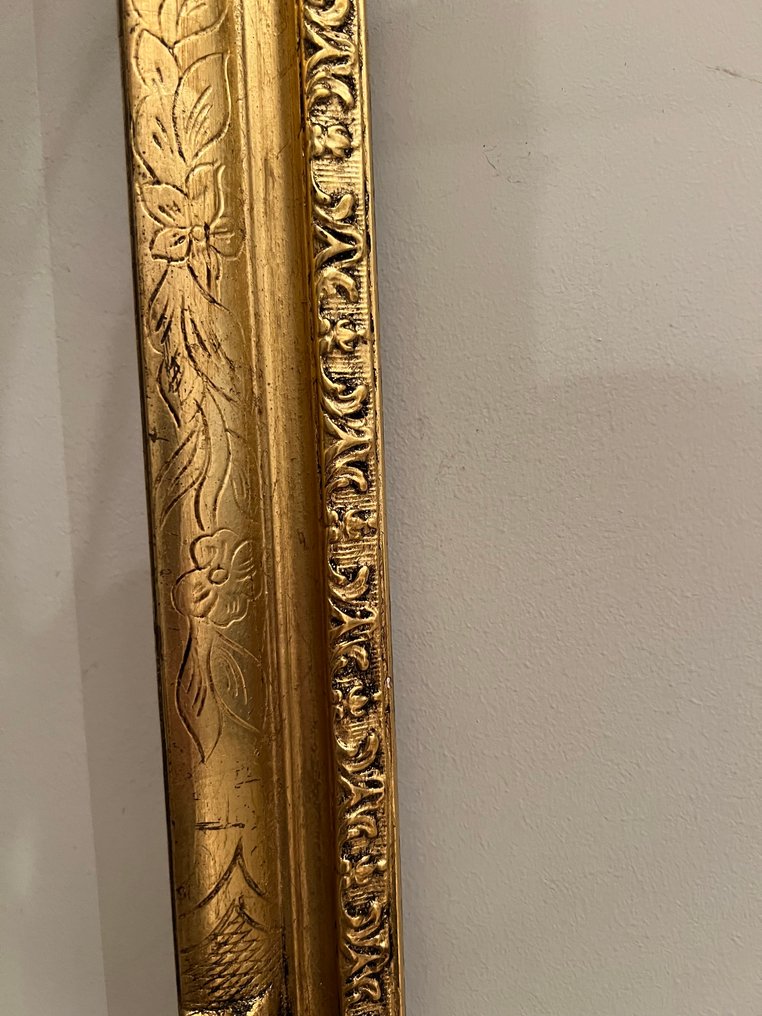 框架- 矩形  - 木, 石膏, bladgoud - 装饰用的 48x66厘米 #4.3