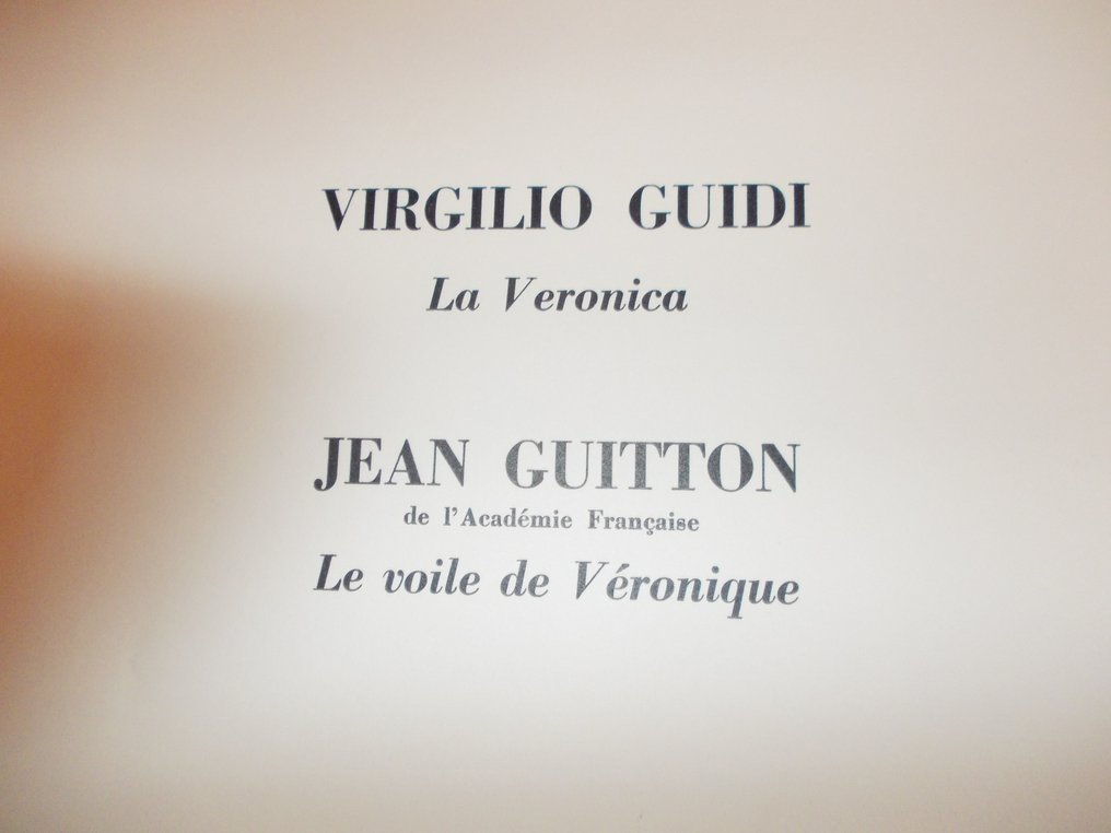 Virgilio Guidi; Jean Guitton - La Veronica - 1965-1969 #4.3