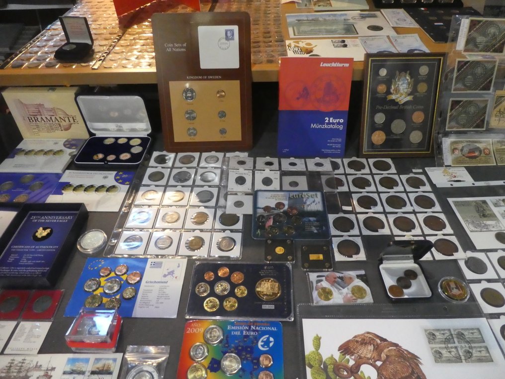 World. Collection of coins/banknote/medals/euro inkl. pp from old to modern (1000 pieces)  (No reserve price) #4.3