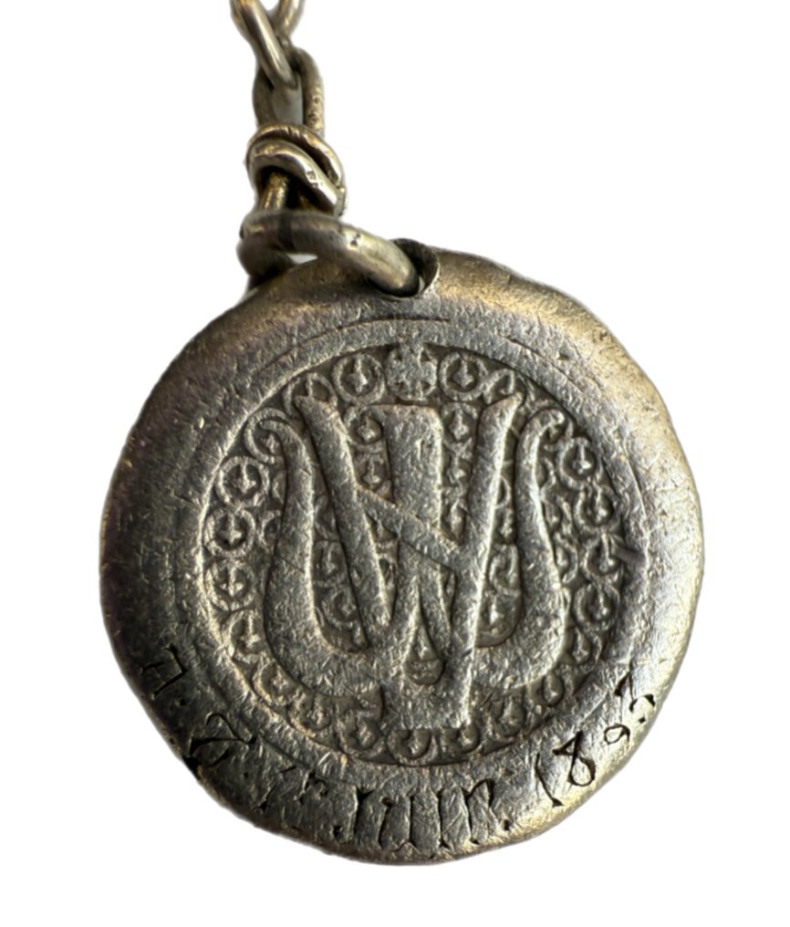 Senza prezzo di riserva - Ciondolo a moneta Argento, Argento massiccio vermeil art deco’ - 1893, art noveau #1.0