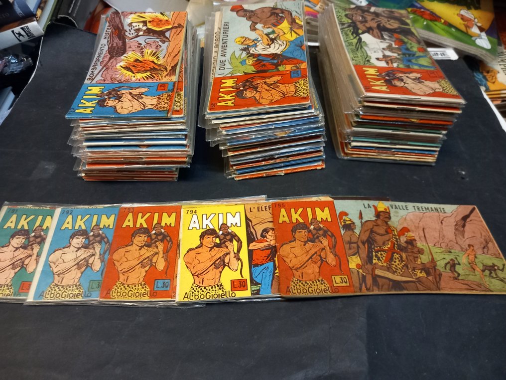Akim - Sequenza completa dalla nn. 701 alla 795( ultimo numero)  strisce originali di akim - 95 Comic - First edition - 1965/1967 #1.0