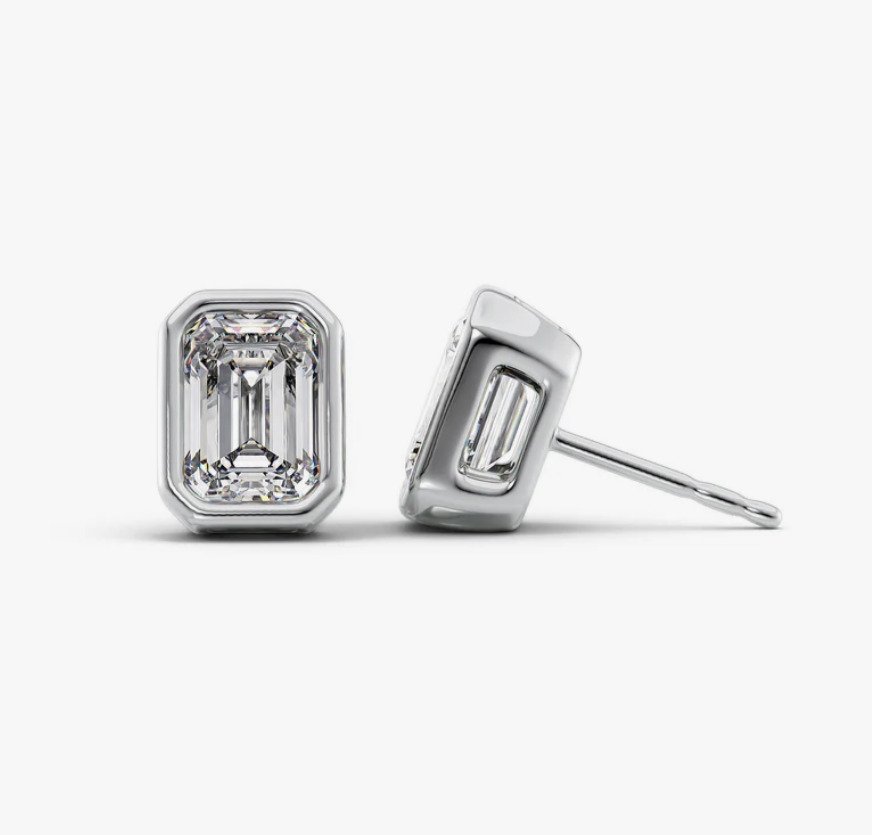 Καρφωτά σκουλαρίκια - 14 καράτια Λευκός χρυσός -  1.50ct. tw. Διαμάντι (Φυσικό) - Διαμάντι #1.0