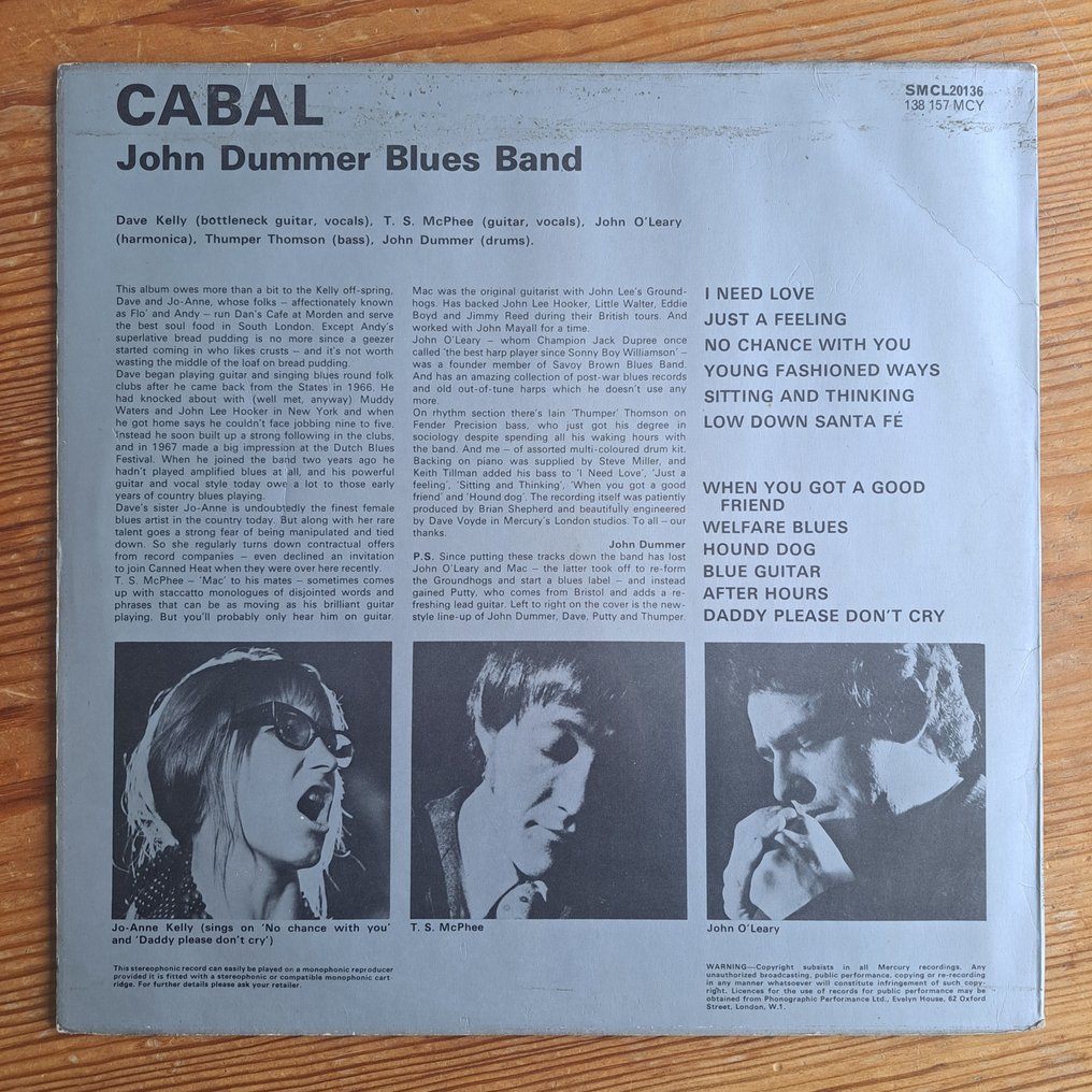 John Dummer Blues Band - Cabal - LP Album (stand-alone item) - Stereo - 1974 #1.0