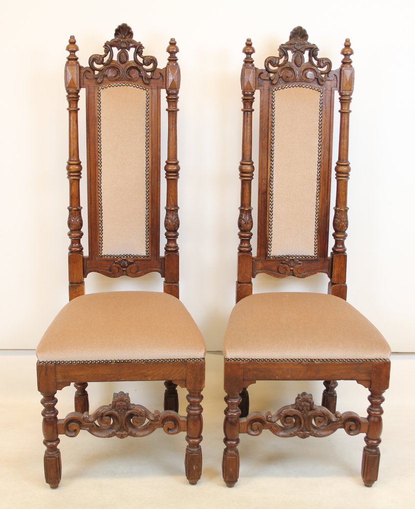 Sedia (4) - Legno - Set di sedie per casa signorile. #2.1