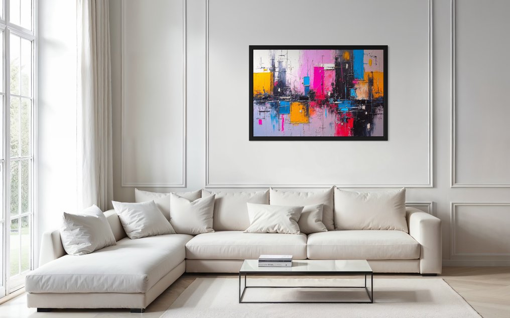 Sam Burnet (1969) - Abstract City Toile 1/3 XL #2.1