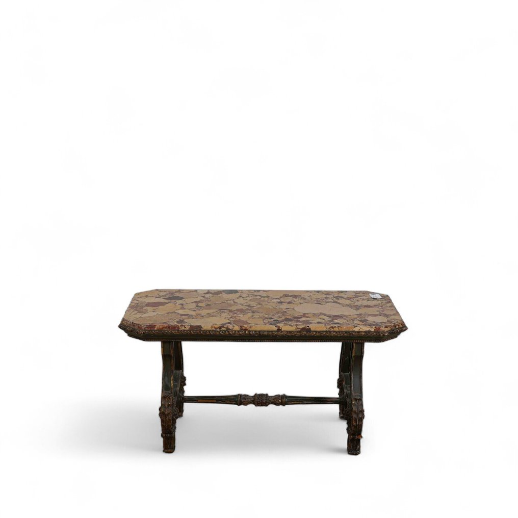 Tavolino da caffè - Legno dorato, Marmo - XIX secolo #1.0