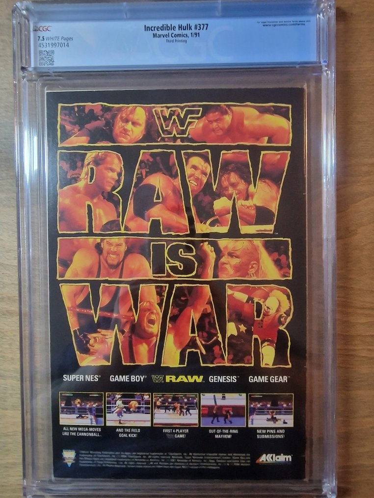 Incredible Hulk #377 - 3rd Printing - Honey, I Shrunk the Hulk - 1 Graded comic - Neuauflage - 1991 - CGC 7.5 #1.0