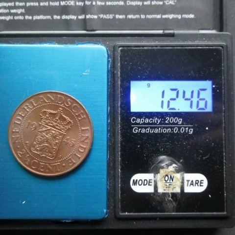 Indie Orientali Olandesi. 2 1/2 Cent 1945 P [TOPKWALITEIT]  (Senza prezzo di riserva) #4.3