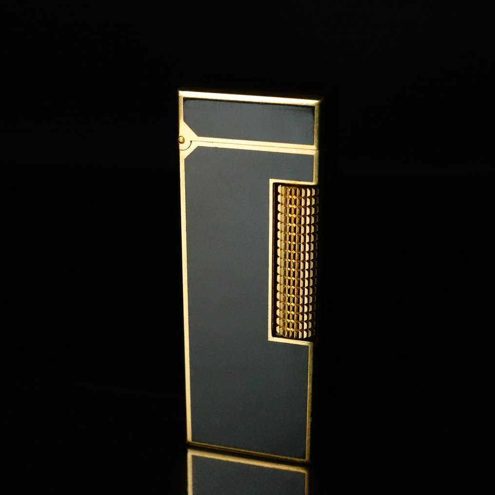 Dunhill - Lacquer Pattern Rollagas Lighter - Sem preço de reserva - Isqueiro - Banhado a ouro, Preto Lacado #1.0