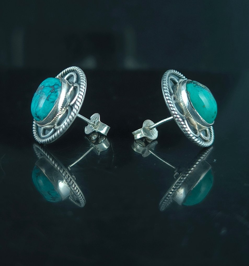 Türkis - Silber - Ohrringe - Sterlingsilber #4.3