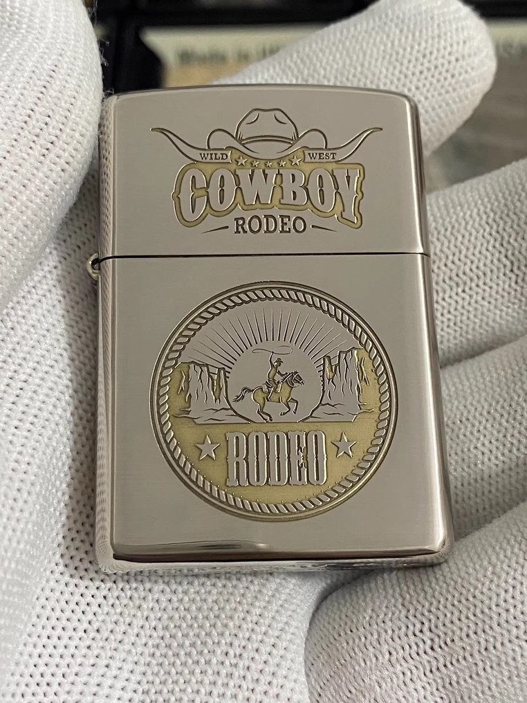 Zippo - Western cowboy - Sem preço de reserva - Isqueiro - Aço (aço inoxidável) #1.0