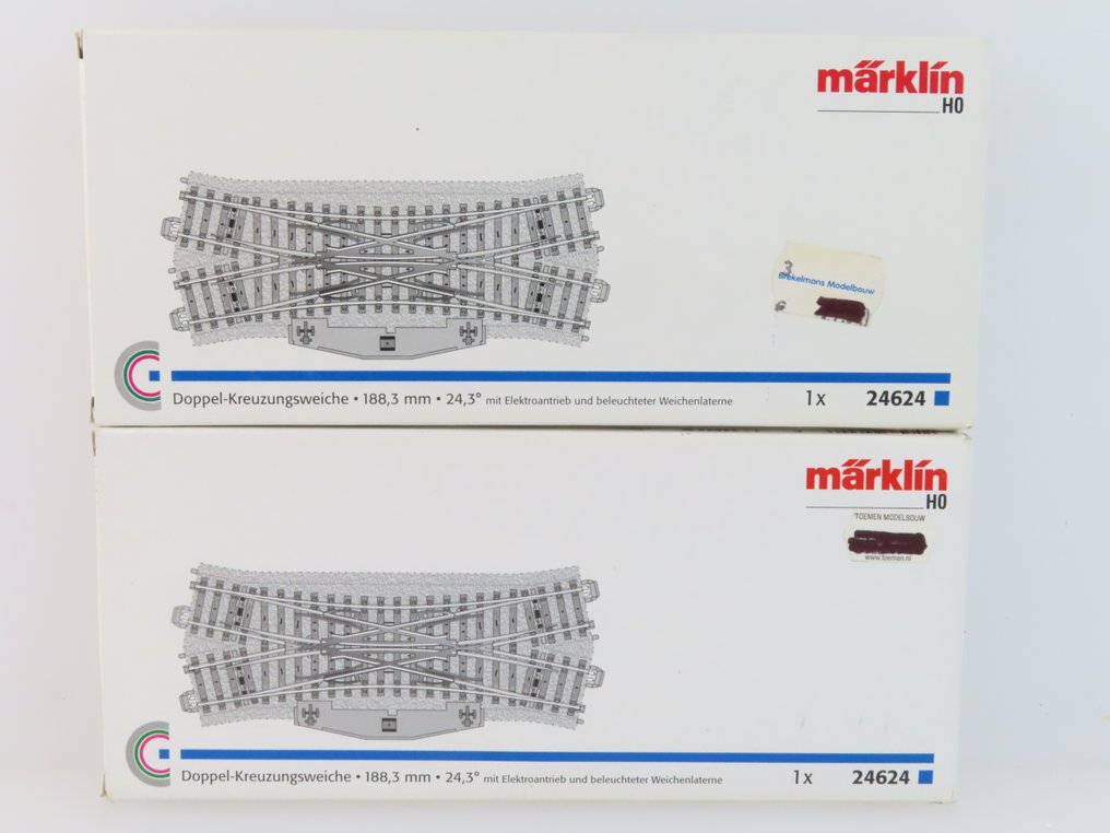 Märklin H0 - 24624 - Voie ferrée pour trains miniatures (2) - Railkavel en deux parties avec aiguillage Engels, commande électrique et éclairage, rail C. #4.3