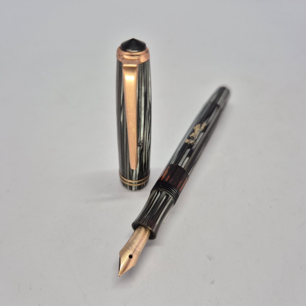 Merlin - Lady - 14k solid gold nib (F) - Celluloid - 1950's - χωρίς τιμή ασφαλείας - Στυλογράφος #1.0