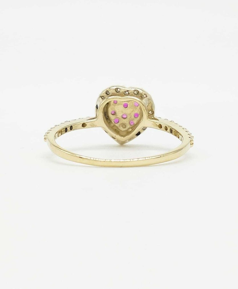 No reserve price - Ring - 14 kt. Yellow gold Ruby - Diamond #4.3