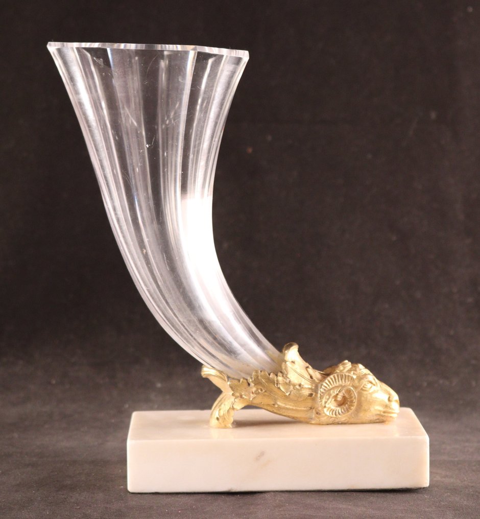 Antieke siervaas - Βάζο  - Κρύσταλλο, Χρυσόδετο μπρούντζο #1.0