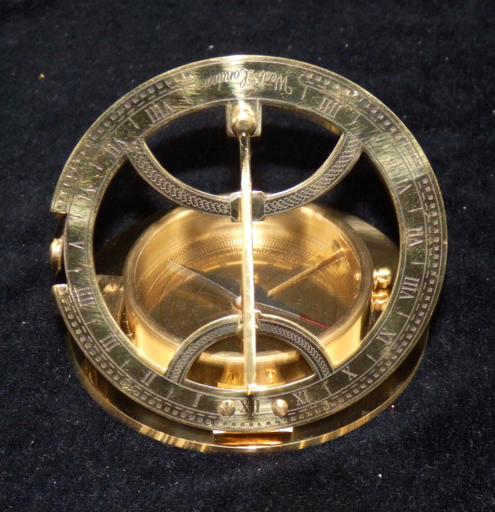 航海指南针 - 黄铜 - Nautisch Kompas met Zonnewijzer (Sundial) - 航海指南针日晷 #1.0