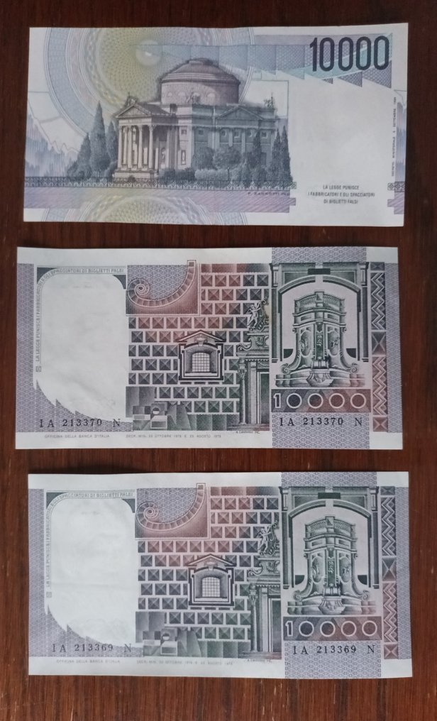 Italië. 6 x 10.000 Lire - various dates - Pick 106a, Pick 112c. (Zonder minimumprijs) #4.3