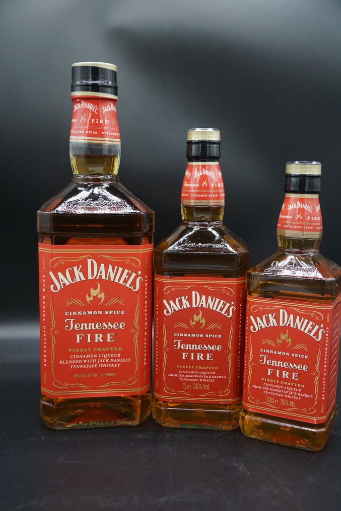 Jack Daniel's Fire set  - 1750ml, 1000ml & 700ml - 3 garrafas #1.0