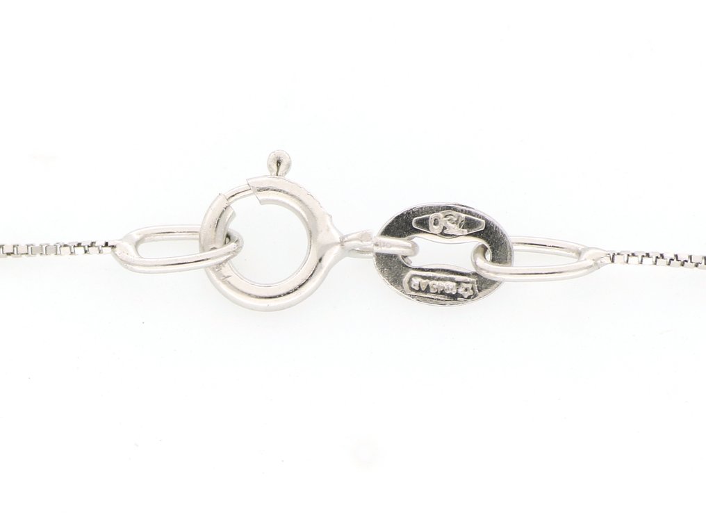 Sem preço de reserva - Colar com pingente - 18 K Ouro branco -  0.35ct. tw. Diamante (Natural)  #4.3