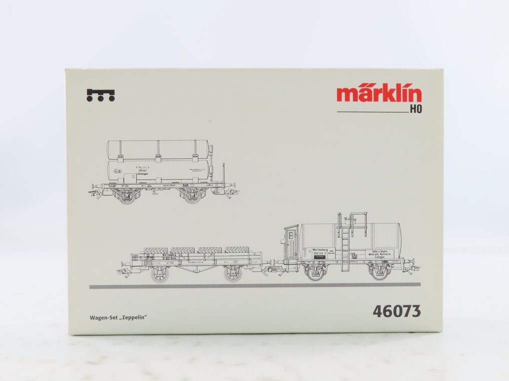 Märklin H0 - 46073 - Model train freight wagon set (1) - Three-piece car set 'Zeppelin' - K.Bay.Sts.B, K.W.St.E. #3.2