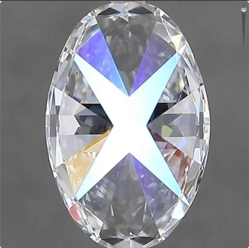 1 pcs 鑽石  (天然)  - 0.50 ct - 橢圓形 - E(近乎完全無色) - VS2 - 美國寶石學院（Gemological Institute of America (GIA)） #1.0