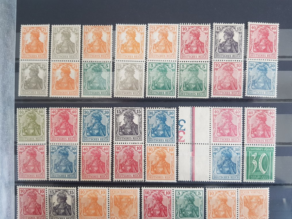 Γερμανική Αυτοκρατορία  - Συνδυασμός γραμματοσήμων σε κάρτες εισαγωγής. #2.1