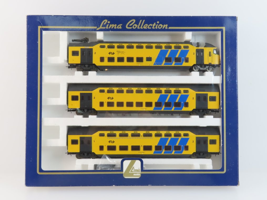 Lima H0 - 149868 - Model train passenger carriage set (1) - 3-piece set of double-decker carriages DDM-1 'Tijger' - NS #2.1