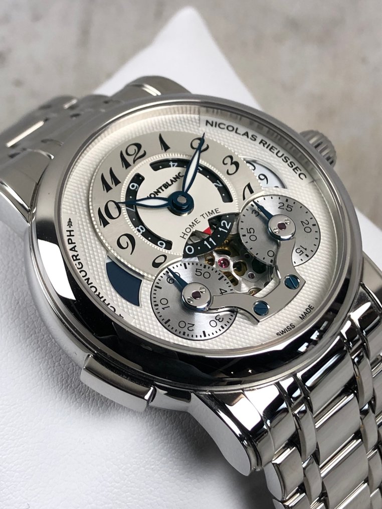Montblanc - Nicolas Rieussec Chronograph Automatic Home Time - 107068 - Herre - 2010-2020 #1.0