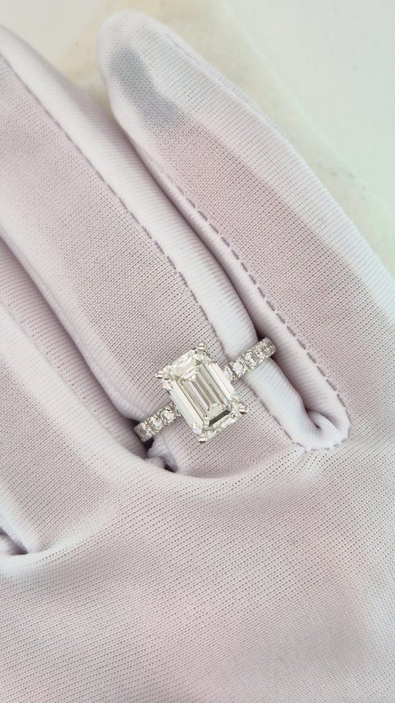 Δαχτυλίδι αρραβώνων - 14 καράτια Λευκός χρυσός -  2.16ct. tw. Διαμάντι (Εργαστηριακής καλλιέργειας) - Διαμάντι #4.3