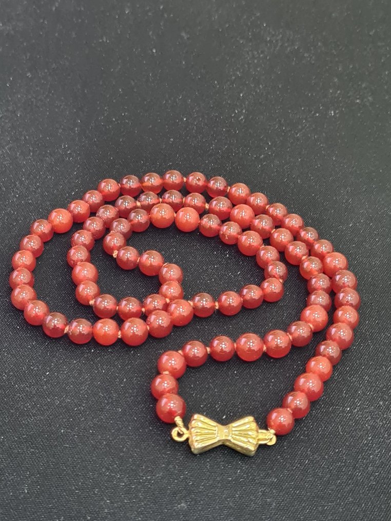 carneool ketting met sluiting - Ketting - carneool ketting #1.0