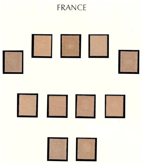 France 1944 - Rare complete series of 11 Liberty Values from Annemasse, new and luxurious without chanières // - Type Pétain surchargé le 18 aout 1944. Chiffres maigres. N° Mayer : 20-30 #3.2