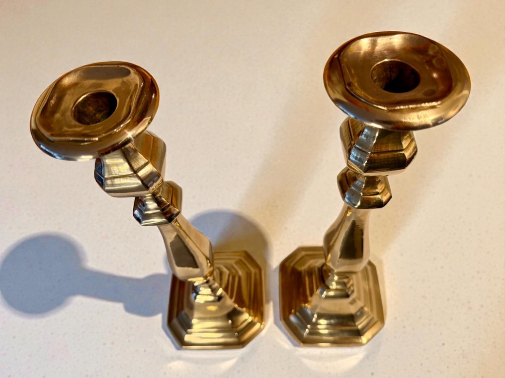 Świecznik Koniec XIX wieku - H44cm (2) - Mosiądz #4.3