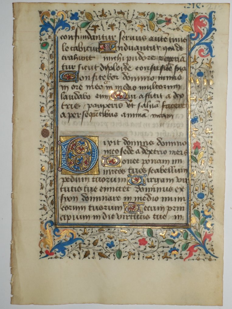 Anoniem - Original Manuscript from a Latin Psalter - [France - ca. 15th century] - 1450 #1.0