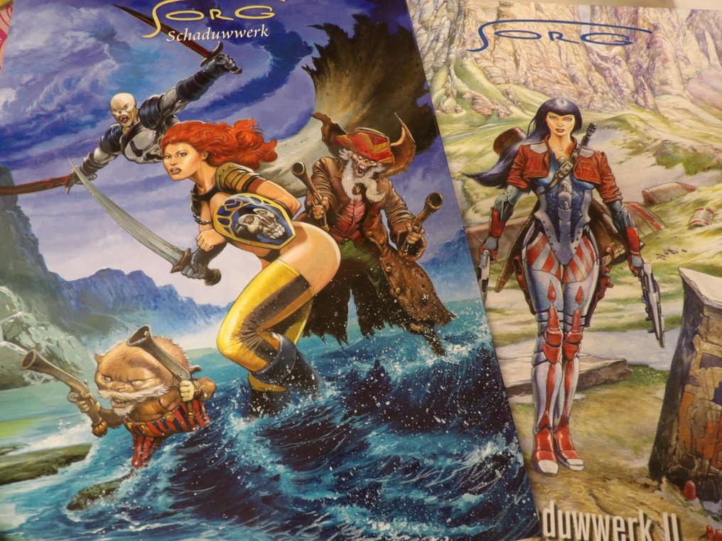 Jorg de Vos Schaduwwerk 1 + 2 - [met overzicht van artwork o.a. Storm] - 2x luxe hc - gesigneerd - 2 luxe 专辑 - 第一版 - 2012/2015 #1.0