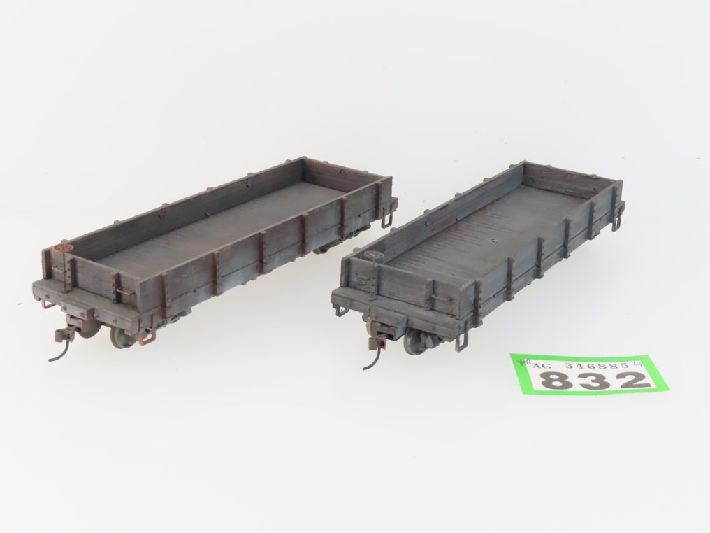 Spectrum 0n30 - 27299 - Model train freight carriage (2) - 2x 4-assorted Gondolas - Privaat #2.1