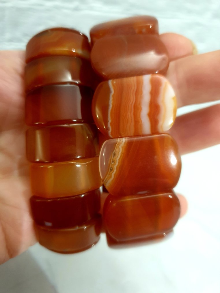 Orange Agate - Helmirannekoru - 2 kpl #3.2