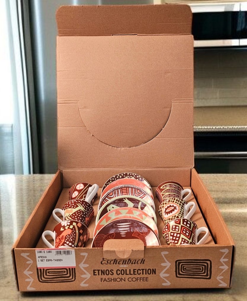 Etnos - Angelo Sganzerla - 杯及底碟 (6) - 瓷器 #1.0