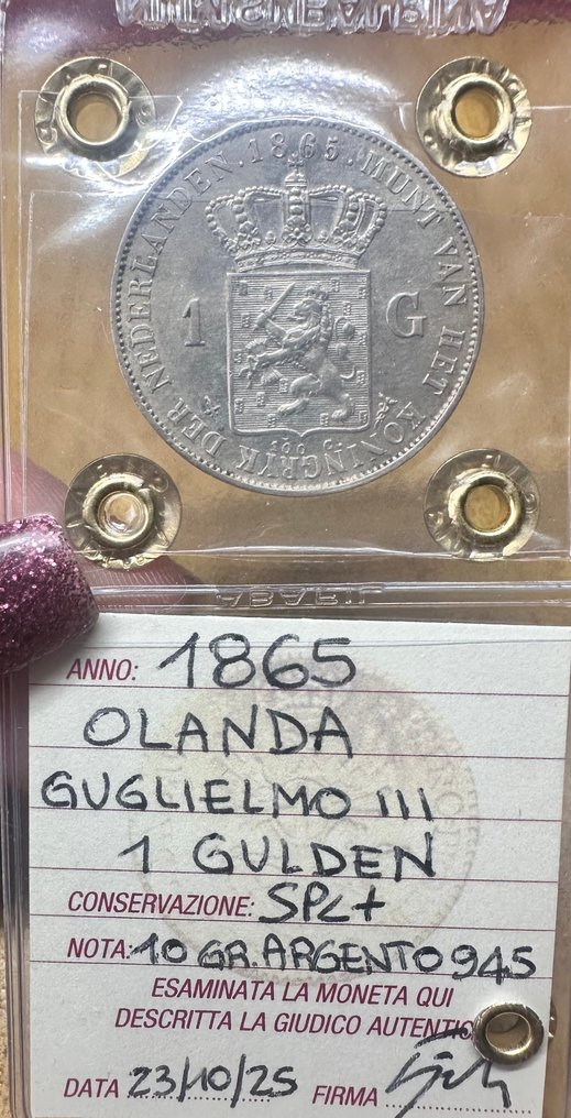 Holland. Willem III. 2 1/2 Gulden 1865 #2.1