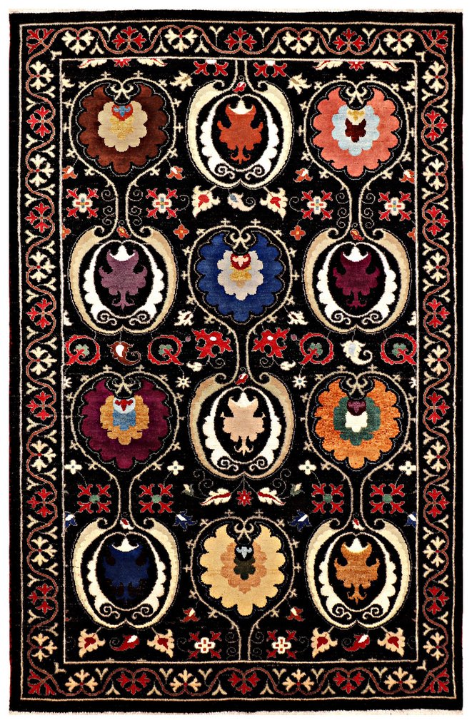 Afghan, Ziegler Kazak, 手工结织苏扎尼设计师地毯，独特，高品质，天然羊毛 - 地毯 - 280 cm - 180 cm - 手工传统地毯 #1.0