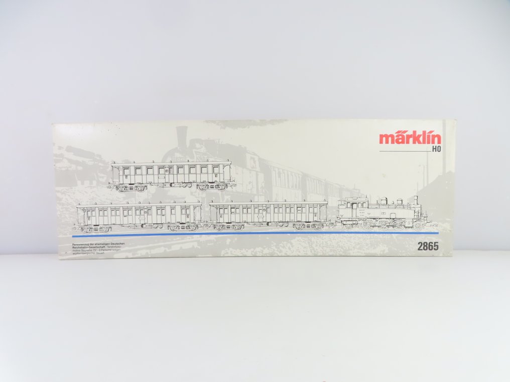 Märklin H0 - 2865 - Modelleisenbahn (1) - 4-teiliges Set mit BR 75 und 3 Wagen der 2. / 3. Klasse, 3. Klasse. - DRG #2.1