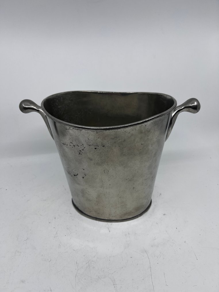 kurz - Kurz Edeltin - Wine cooler -  oval with handles - Tin - Polished tin - silver tin #2.1